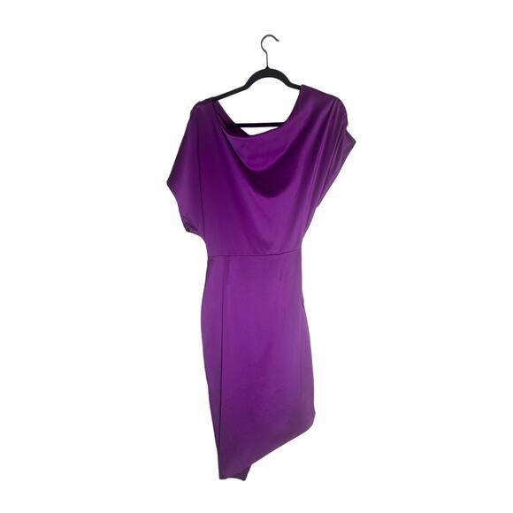 Elliatt Women's XS Purple One-Shoulder Asymmetrical Draped Mini Dress Chic - Picture 6 of 14